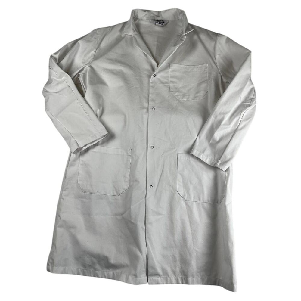 Fashion Seal Healthcare Men’s Lab Coat Large White 3 Pocket Exc p2/3